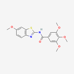 3,4,5-trimethoxy-N-(6-methoxy-1,3-benzothiazol-2-yl)benzamide