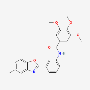 N-[5-(5,7-dimethyl-1,3-benzoxazol-2-yl)-2-methylphenyl]-3,4,5-trimethoxybenzamide