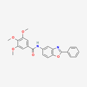 3,4,5-trimethoxy-N-(2-phenyl-1,3-benzoxazol-5-yl)benzamide