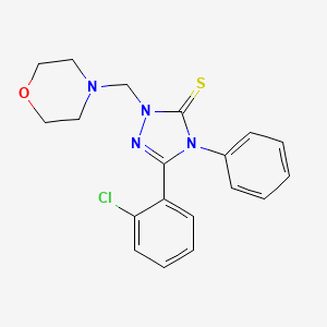 molecular formula C19H19ClN4OS B3455084 5-(2-chlorophenyl)-2-(morpholin-4-ylmethyl)-4-phenyl-2,4-dihydro-3H-1,2,4-triazole-3-thione 