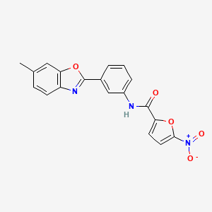 N-[3-(6-methyl-1,3-benzoxazol-2-yl)phenyl]-5-nitro-2-furamide