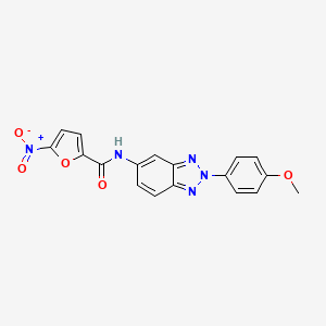 molecular formula C18H13N5O5 B3455114 N-[2-(4-methoxyphenyl)-2H-1,2,3-benzotriazol-5-yl]-5-nitro-2-furamide 