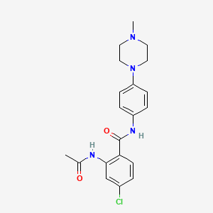 2-acetamido-4-chloro-N-[4-(4-methylpiperazin-1-yl)phenyl]benzamide