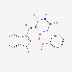 1-(2-methoxyphenyl)-5-[(1-methyl-1H-indol-3-yl)methylene]-2,4,6(1H,3H,5H)-pyrimidinetrione