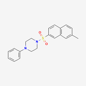 molecular formula C21H22N2O2S B3455179 1-[(7-methyl-2-naphthyl)sulfonyl]-4-phenylpiperazine CAS No. 324777-60-8