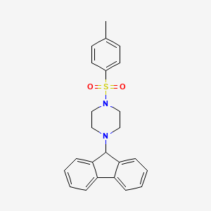 molecular formula C24H24N2O2S B3455184 1-(9H-fluoren-9-yl)-4-[(4-methylphenyl)sulfonyl]piperazine 