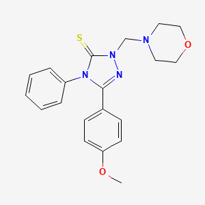 molecular formula C20H22N4O2S B3455193 5-(4-methoxyphenyl)-2-(4-morpholinylmethyl)-4-phenyl-2,4-dihydro-3H-1,2,4-triazole-3-thione CAS No. 5602-29-9