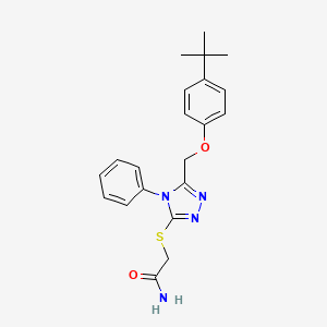 2-({5-[(4-tert-butylphenoxy)methyl]-4-phenyl-4H-1,2,4-triazol-3-yl}thio)acetamide