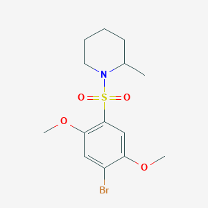 molecular formula C14H20BrNO4S B345522 1-(4-Bromo-2,5-dimethoxybenzenesulfonyl)-2-methylpiperidine CAS No. 898655-68-0