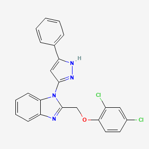 2-[(2,4-dichlorophenoxy)methyl]-1-(3-phenyl-1H-pyrazol-5-yl)-1H-benzimidazole