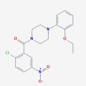 molecular formula C19H20ClN3O4 B3455266 1-(2-chloro-5-nitrobenzoyl)-4-(2-ethoxyphenyl)piperazine 