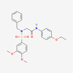 N~2~-benzyl-N~2~-[(3,4-dimethoxyphenyl)sulfonyl]-N~1~-(4-ethoxyphenyl)glycinamide