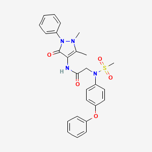 N~1~-(1,5-dimethyl-3-oxo-2-phenyl-2,3-dihydro-1H-pyrazol-4-yl)-N~2~-(methylsulfonyl)-N~2~-(4-phenoxyphenyl)glycinamide