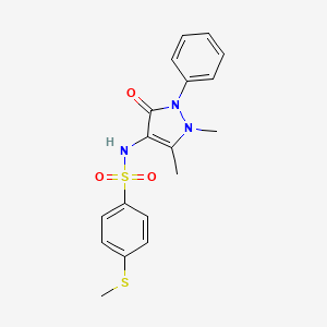 N-(1,5-dimethyl-3-oxo-2-phenyl-2,3-dihydro-1H-pyrazol-4-yl)-4-(methylthio)benzenesulfonamide