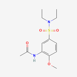 molecular formula C13H20N2O4S B3455304 N-{5-[(diethylamino)sulfonyl]-2-methoxyphenyl}acetamide CAS No. 68540-88-5