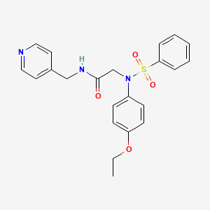 molecular formula C22H23N3O4S B3455311 N~2~-(4-ethoxyphenyl)-N~2~-(phenylsulfonyl)-N~1~-(4-pyridinylmethyl)glycinamide 