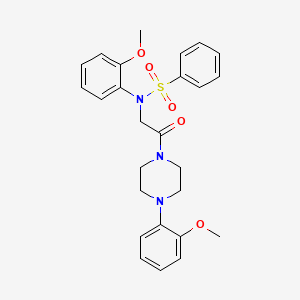 N-(2-methoxyphenyl)-N-{2-[4-(2-methoxyphenyl)-1-piperazinyl]-2-oxoethyl}benzenesulfonamide