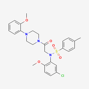 molecular formula C27H30ClN3O5S B3455340 N-(5-chloro-2-methoxyphenyl)-N-{2-[4-(2-methoxyphenyl)-1-piperazinyl]-2-oxoethyl}-4-methylbenzenesulfonamide 