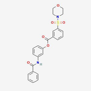 molecular formula C24H22N2O6S B3455353 3-(benzoylamino)phenyl 3-(4-morpholinylsulfonyl)benzoate 