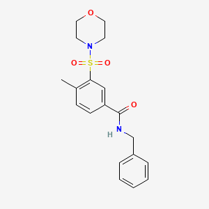 N-benzyl-4-methyl-3-(4-morpholinylsulfonyl)benzamide