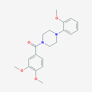 molecular formula C20H24N2O4 B3455389 1-(3,4-dimethoxybenzoyl)-4-(2-methoxyphenyl)piperazine 