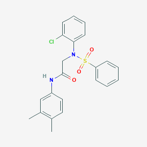 N~2~-(2-chlorophenyl)-N~1~-(3,4-dimethylphenyl)-N~2~-(phenylsulfonyl)glycinamide