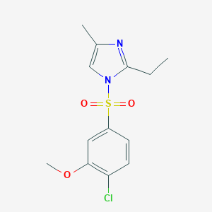 molecular formula C13H15ClN2O3S B345540 1-Chloro-4-[(2-ethyl-4-methylimidazolyl)sulfonyl]-2-methoxybenzene CAS No. 898656-19-4