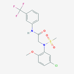 N~2~-(5-chloro-2-methoxyphenyl)-N~2~-(methylsulfonyl)-N~1~-[3-(trifluoromethyl)phenyl]glycinamide