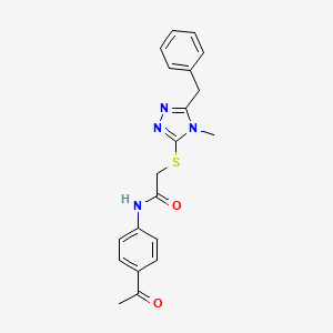 N-(4-acetylphenyl)-2-[(5-benzyl-4-methyl-4H-1,2,4-triazol-3-yl)thio]acetamide