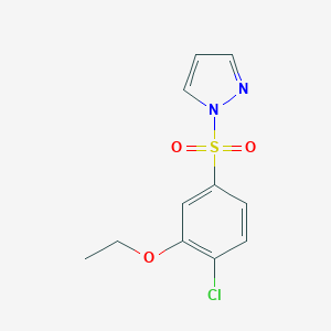 molecular formula C11H11ClN2O3S B345544 1-(4-Chloro-3-ethoxyphenyl)sulfonylpyrazole CAS No. 957513-78-9