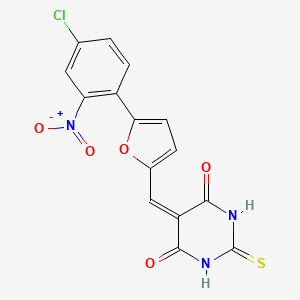 5-{[5-(4-chloro-2-nitrophenyl)-2-furyl]methylene}-2-thioxodihydro-4,6(1H,5H)-pyrimidinedione