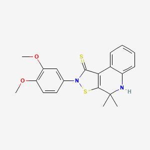 2-(3,4-dimethoxyphenyl)-4,4-dimethyl-4,5-dihydroisothiazolo[5,4-c]quinoline-1(2H)-thione