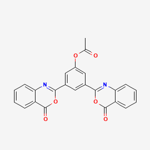 molecular formula C24H14N2O6 B3455458 3,5-bis(4-oxo-4H-3,1-benzoxazin-2-yl)phenyl acetate 