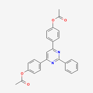 molecular formula C26H20N2O4 B3455482 (2-phenyl-4,6-pyrimidinediyl)di-4,1-phenylene diacetate 