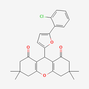 molecular formula C27H27ClO4 B3455509 9-[5-(2-chlorophenyl)-2-furyl]-3,3,6,6-tetramethyl-3,4,5,6,7,9-hexahydro-1H-xanthene-1,8(2H)-dione 