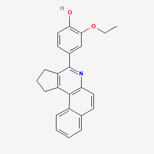 molecular formula C24H21NO2 B3455533 4-(2,3-dihydro-1H-benzo[f]cyclopenta[c]quinolin-4-yl)-2-ethoxyphenol 