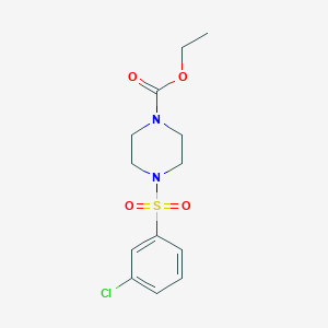 molecular formula C13H17ClN2O4S B345555 Ethyl 4-[(3-chlorophenyl)sulfonyl]piperazinecarboxylate CAS No. 886138-62-1