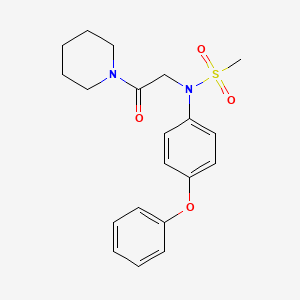 molecular formula C20H24N2O4S B3455580 N-[2-oxo-2-(1-piperidinyl)ethyl]-N-(4-phenoxyphenyl)methanesulfonamide 