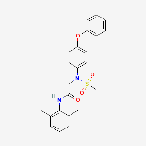 molecular formula C23H24N2O4S B3455589 N~1~-(2,6-dimethylphenyl)-N~2~-(methylsulfonyl)-N~2~-(4-phenoxyphenyl)glycinamide 