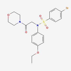 molecular formula C20H23BrN2O5S B3455601 4-bromo-N-(4-ethoxyphenyl)-N-[2-(4-morpholinyl)-2-oxoethyl]benzenesulfonamide 