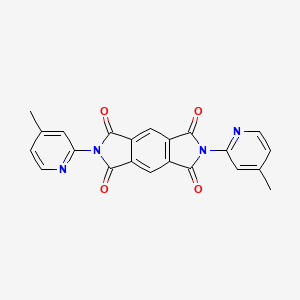 molecular formula C22H14N4O4 B3455608 2,6-bis(4-methyl-2-pyridinyl)pyrrolo[3,4-f]isoindole-1,3,5,7(2H,6H)-tetrone 