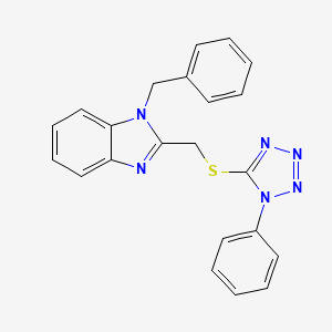 1-benzyl-2-{[(1-phenyl-1H-tetrazol-5-yl)thio]methyl}-1H-benzimidazole