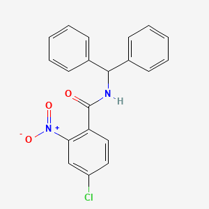 molecular formula C20H15ClN2O3 B3455645 4-chloro-N-(diphenylmethyl)-2-nitrobenzamide 