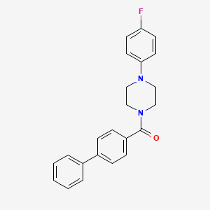 molecular formula C23H21FN2O B3455678 1-(4-biphenylylcarbonyl)-4-(4-fluorophenyl)piperazine 