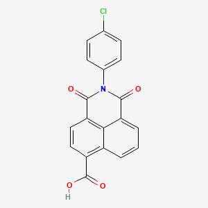 molecular formula C19H10ClNO4 B3455686 2-(4-chlorophenyl)-1,3-dioxo-2,3-dihydro-1H-benzo[de]isoquinoline-6-carboxylic acid 