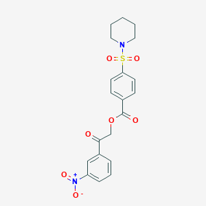 2-(3-nitrophenyl)-2-oxoethyl 4-(1-piperidinylsulfonyl)benzoate