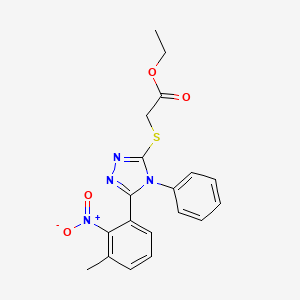 ethyl {[5-(3-methyl-2-nitrophenyl)-4-phenyl-4H-1,2,4-triazol-3-yl]thio}acetate