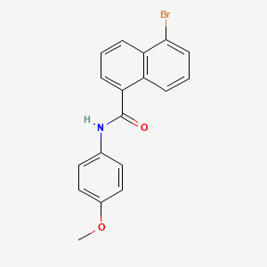 molecular formula C18H14BrNO2 B3455714 5-bromo-N-(4-methoxyphenyl)-1-naphthamide 