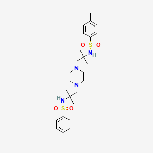 N-{1,1-dimethyl-2-[4-(2-methyl-2-{[(4-methylphenyl)sulfonyl]amino}propyl)-1-piperazinyl]ethyl}-4-methylbenzenesulfonamide