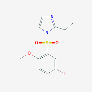 molecular formula C12H13FN2O3S B345576 2-ethyl-1-[(5-fluoro-2-methoxyphenyl)sulfonyl]-1H-imidazole CAS No. 876894-60-9